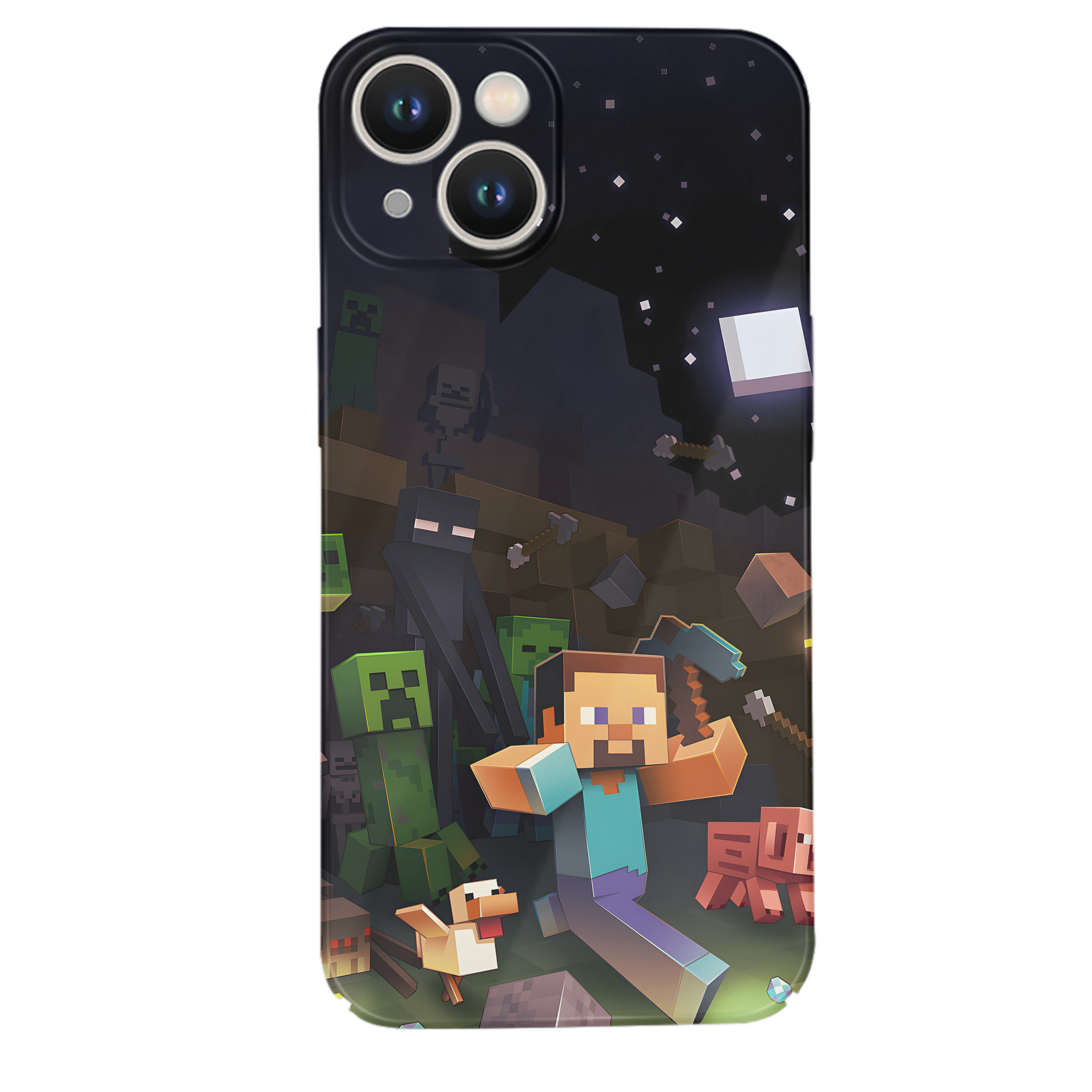 （画像用） マインクラフト ブロックの世界 Minecraft MC Block world 【iPhone 14シリーズ対応】ハードケース